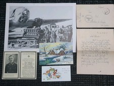 original german ww2 Bundle Death Card, Soldiers Letter , Large Print