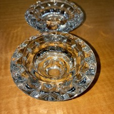 2 Crystal Glass Candle Holders