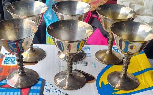 Falstaff silver plate goblets - falstaff,