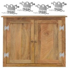 Butterfly Hinges x 4 Small Chrome Cabinet Cupboard Door Butt Decorative Ornate