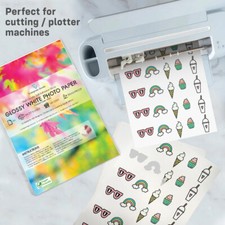 Sticker Photo Paper Sticky A4 Self Adhesive Glossy Craft Sheets Cameo Cricut