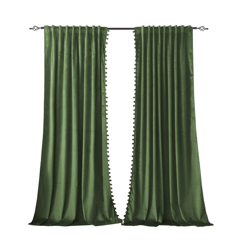Pair velvet curtains - curtains,