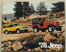 JEEP USA Car Sales Brochure 1978 #8-5424-835-01 CJ5 Cherokee CJ7 Wagoneer +