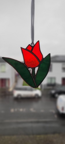 Stained glass tulip - ,