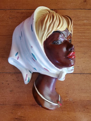 Vtg ceramic glazed cameo - vtg,