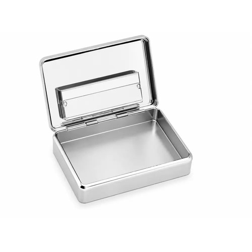 Metal tobacco tin with - metal,