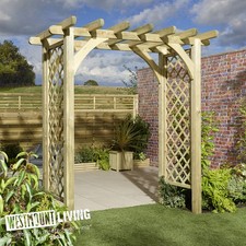 Wooden Timber Wide Garden Arch