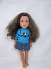 Design-a friend doll chad valley Light Brown Hair & Eyes Camera Top Denim Skirt