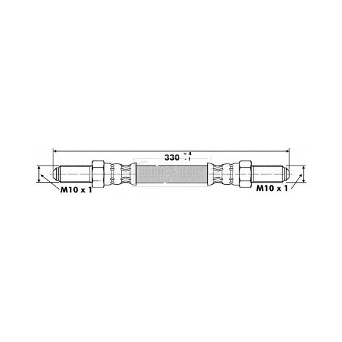 Borg beck brake hose - borg,