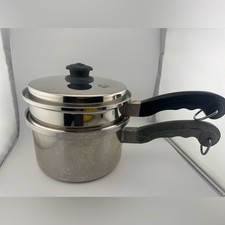 Saladmaster Stainless Steel Double Boiler Steamer Saucepan with Lid 8"