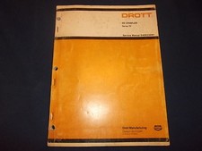 DROTT CUSTODIA 50 CRUZ-AIR EXCAVATOR SERIES D SERVICE SHOP REPAIR BOOK MANUAL