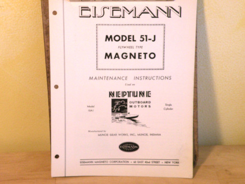 Eisemann flywheel magneto j - flywheel, 51-j