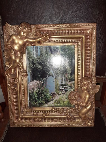 Gold cherub frame - cherub,