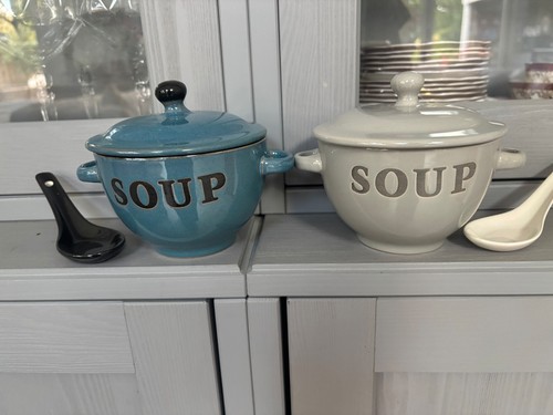 Loft stoneware soup bowls - 2,