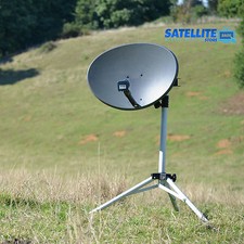 60cm Satellite dish quad LNB & tripod stand kit For Sky portable camping caravan
