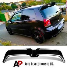 VW Polo MK4 9N Oettinger Style Gloss Black Rear Boot Roof Spoiler Wing 2001-2009