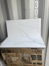 JOBLOT. (23 Sqm) Light Vein Marble Effect Polished Porcelain Wall & Floor Tiles.