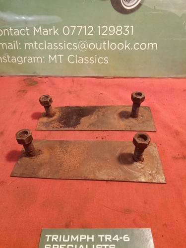 Triumph tr4 stud plates bumper - triumph,