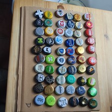 60 individual beer bottle caps tops usual dinks D