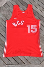 Vintage 70/80s Adidas Athletic Singlet Small Red Ventex Great Condition