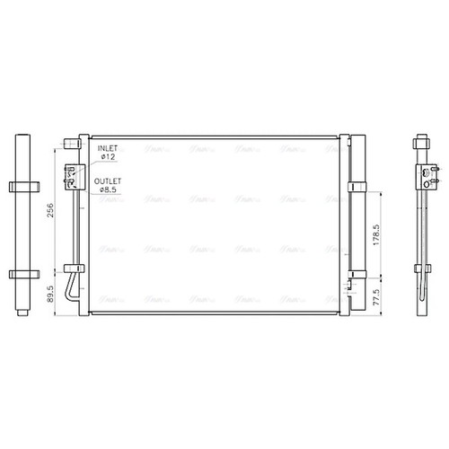 Air con condenser hy5602d ava - air,