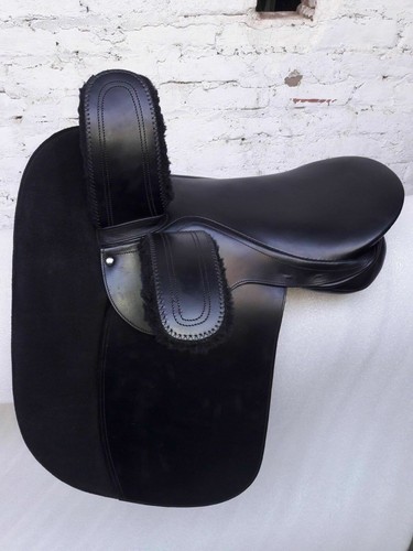 Black leather english side - leather,