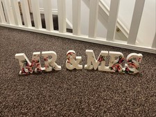 Mr & Mrs Wedding Signs Floral