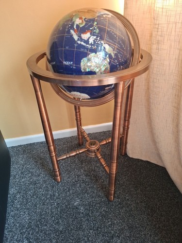 Gemstone world globe - gemstone,