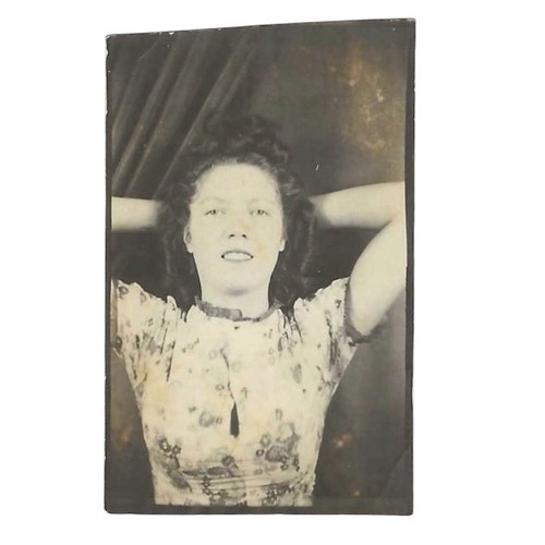 Vintage photobooth photo woman - vintage,