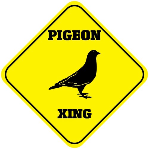 Yellow aluminum crossing sign - yellow,