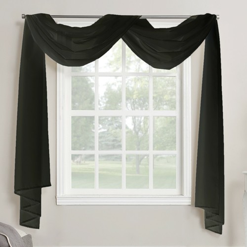 Black voile fabric roll - voile,