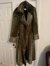 Vintage Wallis Leopard/Cheetah print Faux Fur Full Length Coat.