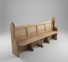 Victorian Pine Church Pew