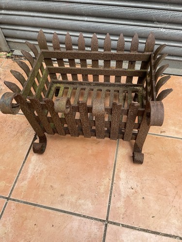 Vintage coal fire grate - coal,