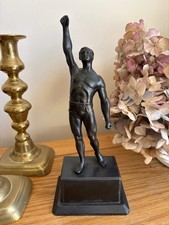 Antique metal spelter Olympic figure athlete statue Victorious
