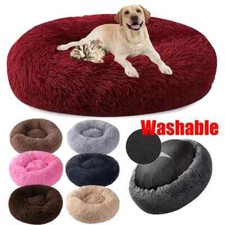 Dog Bed Donut Round Plush Cat