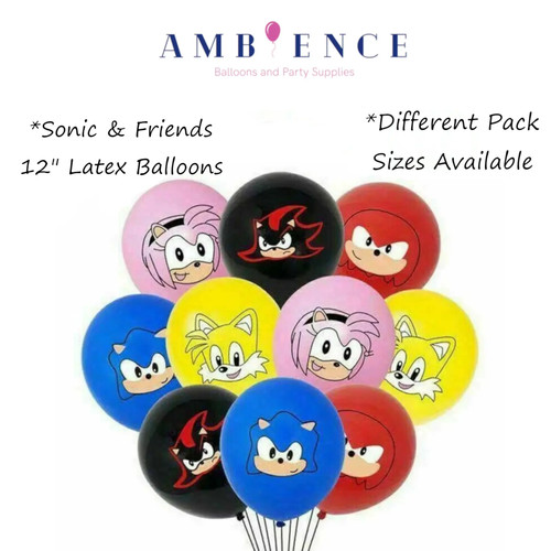 Sonic latex balloons - balloons, birthday