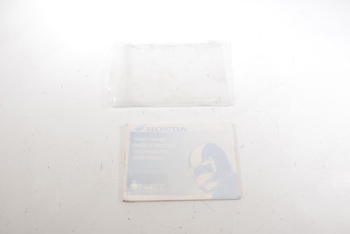 User manual honda ntv 650 - user,