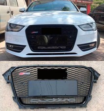  Fit For Audi A4 S4 2013 - 2016 Grille Mesh Black RS4 Honeycomb Grill B8.5 