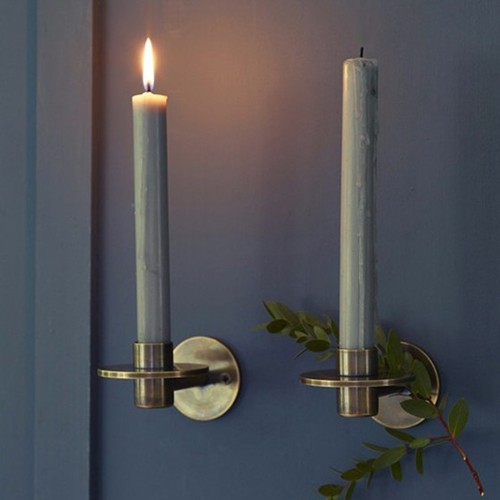 Handcrafted brass wall candle - wall,