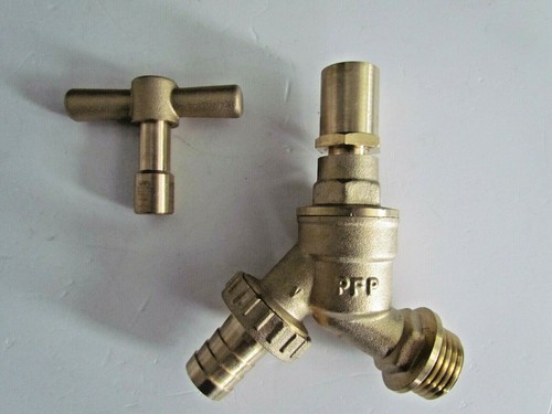 Lockshield brass garden bib - lockshield,