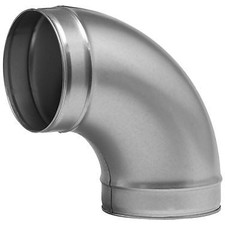 Galvanised Metal Ducting Bend - 90 degree Pressed - 100mm