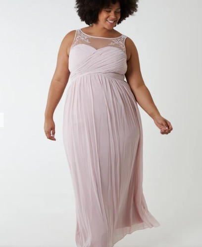 Quiz pleated maxi dress - dress, beaded