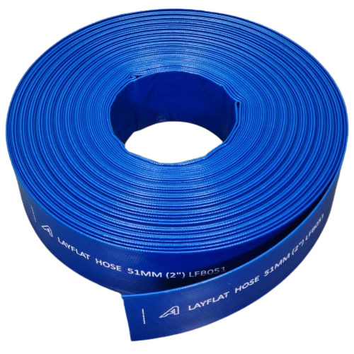 Blue pvc layflat hose water - blue,