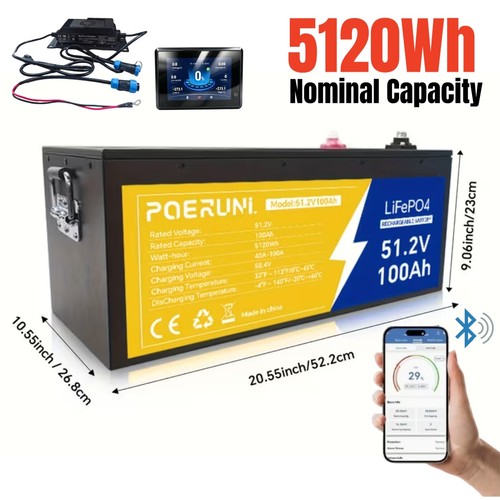 48v 100ah lithium - lithium, cart