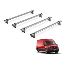 Ford Transit Roof Rack for 2014+ MK8/9 [L3H2] 4x Roof Bars Van Guard Ulti Trade