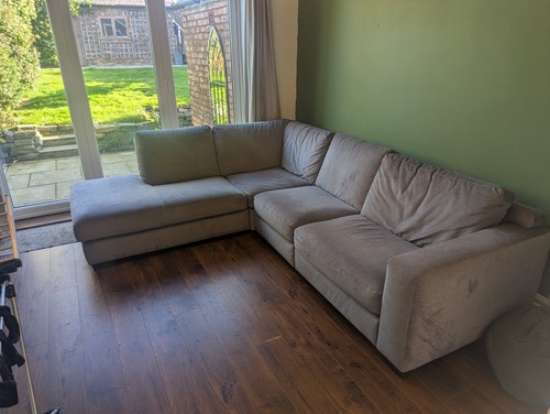 Natuzzi shaped suede modular - natuzzi,