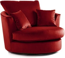 Ruby Red Plush Fabric Corner