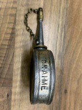 Vintage Braime Brass Banjo Shape Thumb Clicker Collectors  Oil Can / Oiler