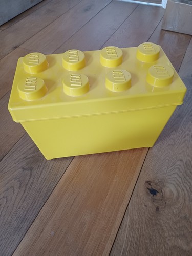 Yellow lego stackable storage - yellow,